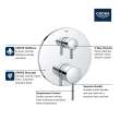 TIMELESS PRESSURE BALANCE VALVE TRIM WITH 3-WAY DIVERTER WITH CARTRIDGE, 29427000