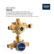 TIMELESS PRESSURE BALANCE VALVE TRIM WITH 3-WAY DIVERTER WITH CARTRIDGE, 294272430