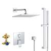 Eurocube 2-Handle Pressure Balance Rainshower Bundle, 29432000