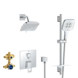 Eurocube 2-Handle Pressure Balance Shower Bundle, 29433000
