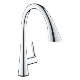 GROHE Zedra Single-Handle Pull Down Kitchen Faucet Triple Spray 1.75 GPM (6.6 L/min) with Touch Technology, 30205002