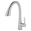GROHE Zedra Single-Handle Pull Down Kitchen Faucet Triple Spray 1.75 GPM (6.6 L/min) with Touch Technology, 30205DC2