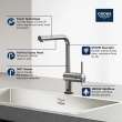 Minta Single-Handle Pull-Out Kitchen Faucet Single Spray 1.75 GPM (6.6 L/min) with Touch Technology, 30218001