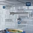 GROHE Zedra 2-Handle Wall Mount Pot Filler, 31075DC2