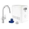 GROHE Blue Single-Handle Pull Down Kitchen Faucet Single Spray 1.75 GPM (6.6 L/min) with Chilled & Sparkling Water, 31251002