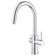 GROHE Blue Single-Handle Pull Down Kitchen Faucet Single Spray 1.75 GPM (6.6 L/min) with Chilled & Sparkling Water, 31251002