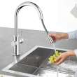GROHE Blue Single-Handle Pull Down Kitchen Faucet Single Spray 1.75 GPM (6.6 L/min) with Chilled & Sparkling Water, 31251002