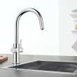GROHE Blue Single-Handle Pull Down Kitchen Faucet Single Spray 1.75 GPM (6.6 L/min) with Chilled & Sparkling Water, 31251002