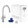 GROHE Blue Single-Handle Pull Down Kitchen Faucet Single Spray 1.75 GPM (6.6 L/min) with Chilled & Sparkling Water, 31251DC2