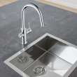 GROHE Blue Single-Handle Pull Down Kitchen Faucet Single Spray 1.75 GPM (6.6 L/min) with Chilled & Sparkling Water, 31251DC2