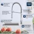 K7 Medium Single-Handle Semi-Pro Dual Spray Kitchen Faucet 1.75 GPM (6.6 L/min), 31380000