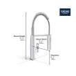 Eurocube Single-Handle Semi-Pro Dual Spray Kitchen Faucet 1.75 GPM (6.6 L/min), 31401DC0