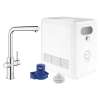 GROHE Blue Single-Handle Pull-Out Kitchen Faucet Single Spray 1.75 GPM (6.6 L/min) with Chilled & Sparkling Water, 31608002