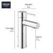 Single Hole Single-Handle S-Size Bathroom Faucet, 1.2 GPM (4.5 L/min), 322162431