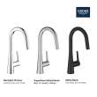 GROHE Zedra Single-Handle Pull Down Kitchen Faucet Dual Spray 1.75 GPM (6.6 L/min), 32226GN3