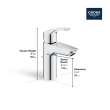 Single Hole Single-Handle S-Size Bathroom Faucet, 1.2 GPM (4.5 L/min), 32642003