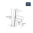 Single Hole Single-Handle S-Size Bathroom Faucet, 1.2 GPM (4.5 L/min), 342702431