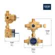 GROHSAFE 3.0 PRESSURE BALANCE VALVE WITH INTEGRATED DIVERTER, 35117000