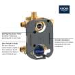 GROHSAFE 3.0 PRESSURE BALANCE VALVE WITH INTEGRATED DIVERTER, 35117000