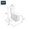 Two-Piece Dual Flush Right Height Elongated Toilet With Seat, 39661000