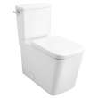 Two-piece Right Height Elongated Toilet with seat, Left-Hand Trip Lever, 39662000