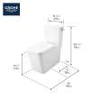 Two-piece Right Height Elongated Toilet with seat, Right-Hand Trip Lever, 39663000