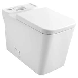 Eurocube Right Height Elongated Toilet Bowl with Seat Less Tank, 39664000