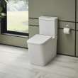 Eurocube Right Height Elongated Toilet Bowl with Seat Less Tank, 39664000