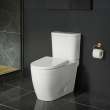 Two-piece Dual Flush Right Height Elongated Toilet with seat, 39674000