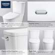 Two-piece Right height Elongated Toilet with seat, Left-Hand Trip Lever, 39675000