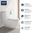 Two-piece Right height Elongated Toilet with seat, Left-Hand Trip Lever, 39675000
