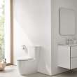 Two-piece Right height Elongated Toilet with seat, Left-Hand Trip Lever, 39675000