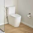 Two-piece Right height Elongated Toilet with seat, Left-Hand Trip Lever, 39675000