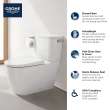 Two-piece Right height Elongated Toilet with seat, Right-Hand Trip Lever, 39676000