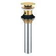 Bathroom Sink Push Drain with Overflow, 48656GN0
