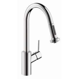 04310001 Talis S2 HighArc Kitchen Faucet, 2-Spray Pull-Down, 1.5 GPM, In Chrome