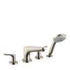04766820 Focus 4-Hole Roman Tub Set Trim with 1.8 GPM Handshower, In Brushed Nickel