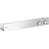 Hansgrohe Showertablet Thermostatic Trim 600 For Exposed Installation For 2 Functions In Chrome, 13108001