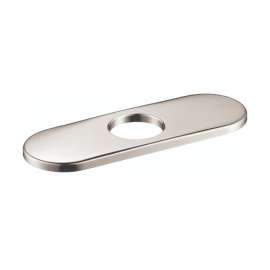 Hansgrohe C Accessories Base Plate For Traditional Single-Hole Faucets, 6" In Polished Nickel, 14018831