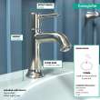 Hansgrohe Talis C Single-Hole Faucet 80 With Pop-Up Drain, 1.2 Gpm In Polished Nickel, 14111831