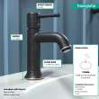 Hansgrohe Talis C Single-Hole Faucet 80 With Pop-Up Drain, 1.2 Gpm In Rubbed Bronze, 14111921
