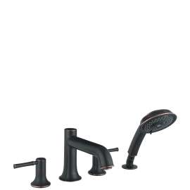 Hansgrohe Talis C 4-Hole Roman Tub Set Trim With 2.0 Gpm Handshower In Rubbed Bronze, 14314921