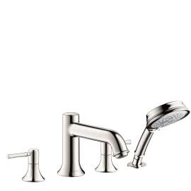 Hansgrohe Talis C 4-Hole Roman Tub Set Trim With 1.8 Gpm Handshower In Polished Nickel, 14315831
