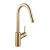 Hansgrohe Talis S² Higharc Kitchen Faucet, 1-Spray Pull-Down, 1.75 Gpm In Brushed Gold Optic, 14872251