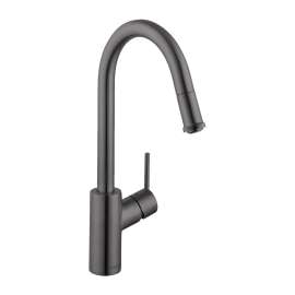 Hansgrohe Talis S² Higharc Kitchen Faucet, 1-Spray Pull-Down, 1.75 Gpm In Brushed Black Chrome, 14872341