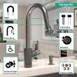 Hansgrohe Talis S² Higharc Kitchen Faucet, 2-Spray Pull-Down, 1.75 Gpm In Brushed Black Chrome, 14877341