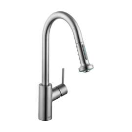 Hansgrohe Talis S² Higharc Kitchen Faucet, 2-Spray Pull-Down, 1.75 Gpm In Stainless Steel Optic, 14877801