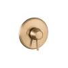 Hansgrohe Ecostat Classic Pressure Balance Trim, Round In Brushed Bronze, 15404141