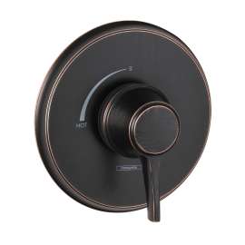 Hansgrohe Ecostat Classic Pressure Balance Trim, Round In Rubbed Bronze, 15404921