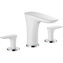Hansgrohe Puravida 3-Hole Roman Tub Set Trim In White/Chrome, 15440401